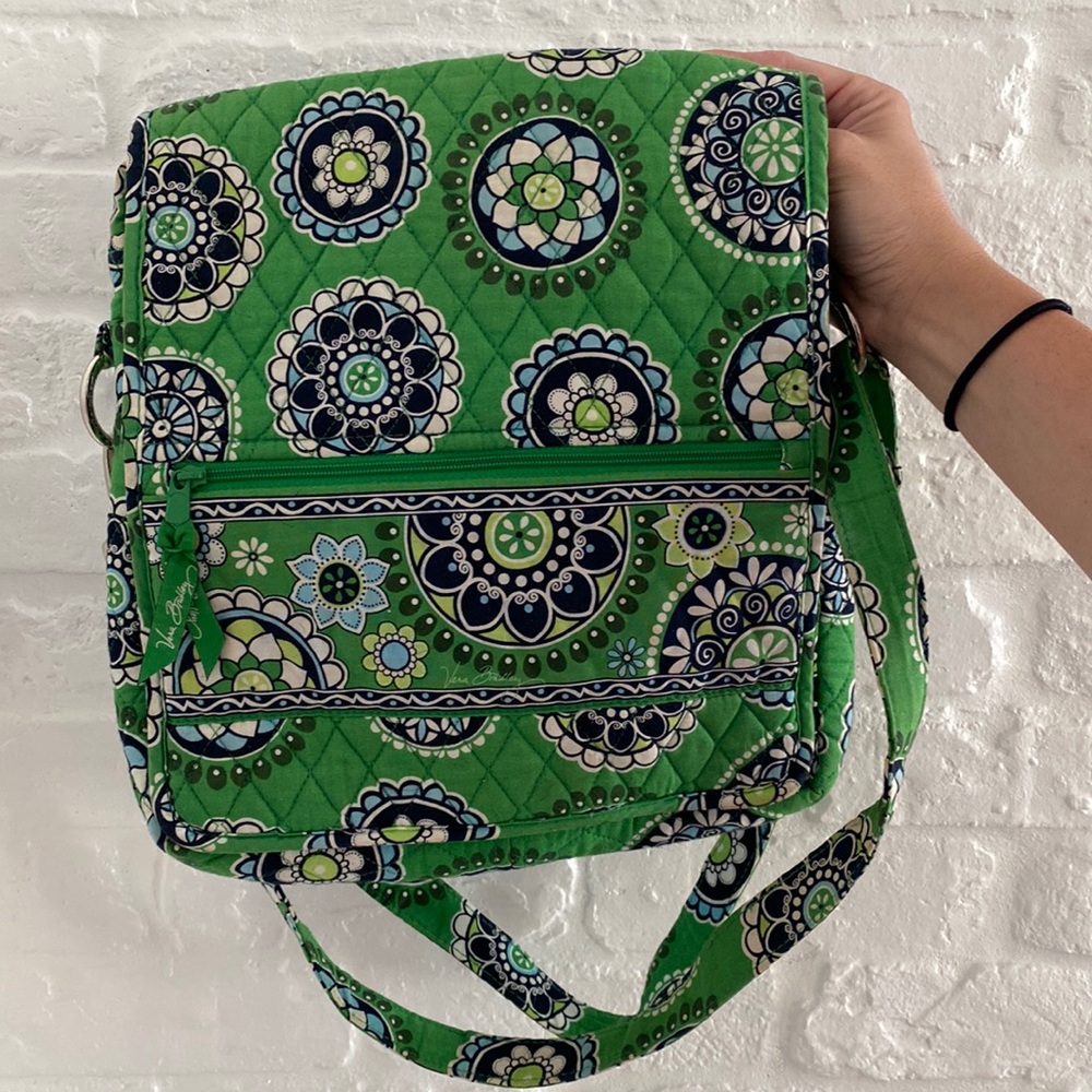 Vera Bradley green, blue and navy print Crossbody